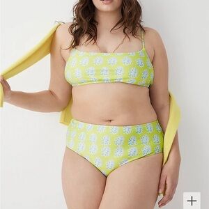 J. Crew X SZ Blockprints high rise bikini bottom | L